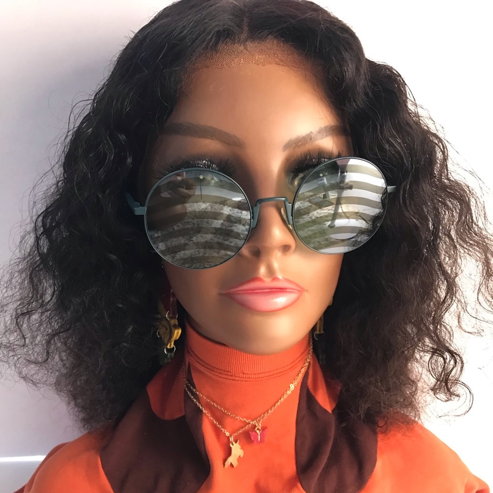 New - FENDI 53mm Round Sunglasses Green Wave Men’s Women’s